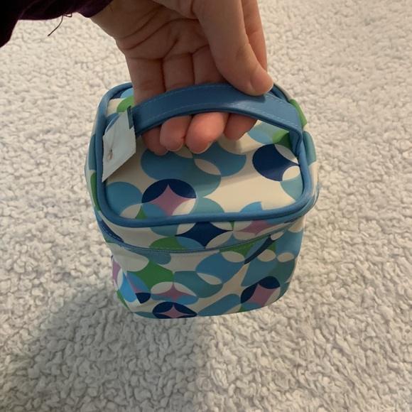 Small Blue Colorful Makeup Bag - Picture 3 of 17